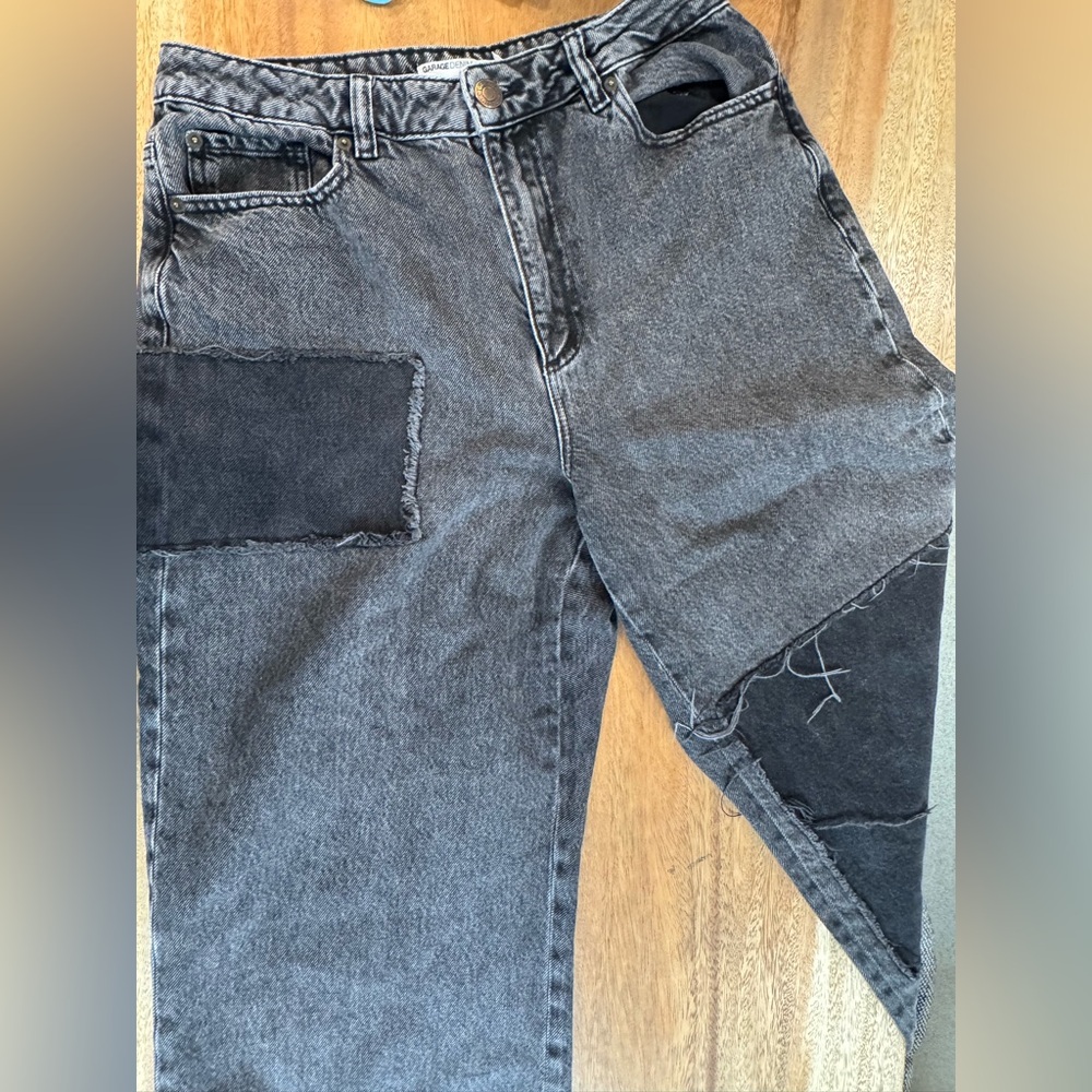 Garage Black and Gray Flare Jeans